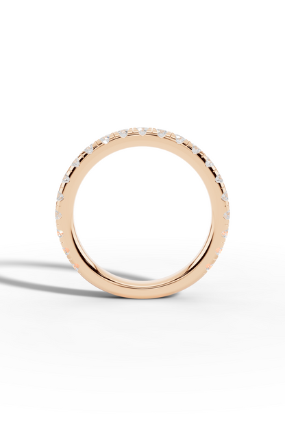 3/4 Pavé Diamond Wedding Band