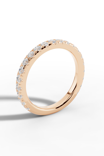 3/4 Pavé Diamond Wedding Band